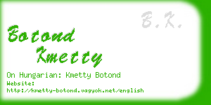 botond kmetty business card